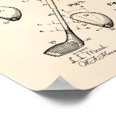 Golf Club 1910 Patent Art - Old Peper Poster (Hoek)