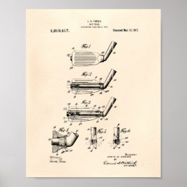 Golf Club 1917 Patent Art - Old Peper Poster