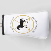 Golf Club and Horse Personalized Golfheadcover (Voorkant)