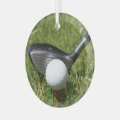 Golf Club en Ball Glas Ornament (Voorkant links)