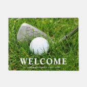 Golf Club en Ball Personalized Deurmat (Voorkant)