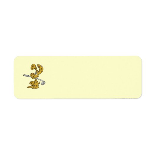 Golf Club Fetching Rabbit Return Label (Voorkant)