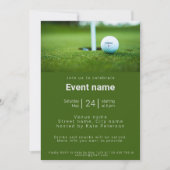 Golf club golfer événement anniversaire Invitation (Devant)