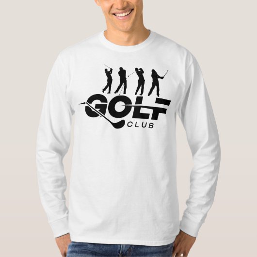 Golf Club Golfing Typography T-shirt (Voorkant)