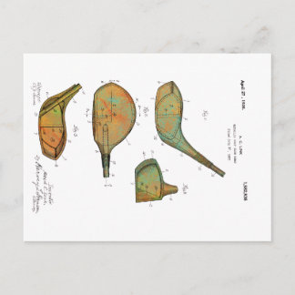 GOLF CLUB HEADS 1925 BREVET - Carte postale