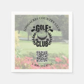 Golf Club League Foto Aangepaste Logo QR Code Servet (Voorkant)