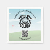 Golf Club League Foto Aangepaste Logo QR Code Servet (Voorkant)
