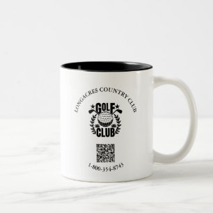 Golf Club League Telefoon Logo QR Code Tweekleurige Koffiemok