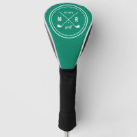 Golf Club logo monogram Emerald green leder