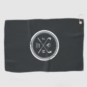  Golf Club Logo Monogram Golfhanddoek (Horizontaal)