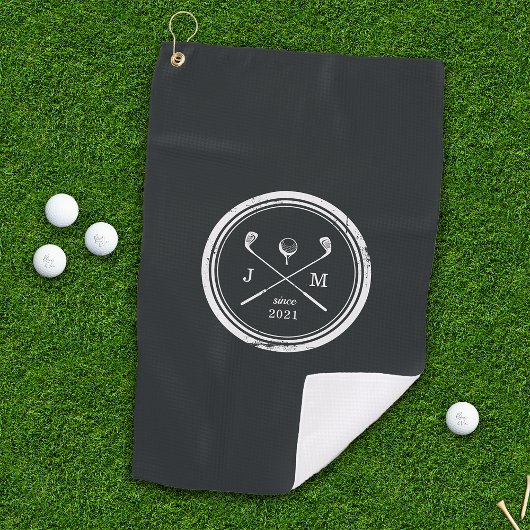  Golf Club Logo Monogram Golfhanddoek