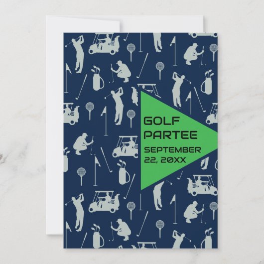 Golf Club Membres Fête Invitation (Devant)