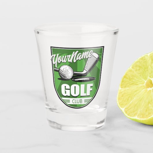 Golf Club NAME Pro Golfer Player Persoonlijk Shot Glas (Voorkant)