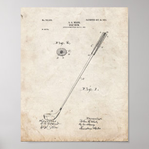 Golf-club Patent - Oude look Poster