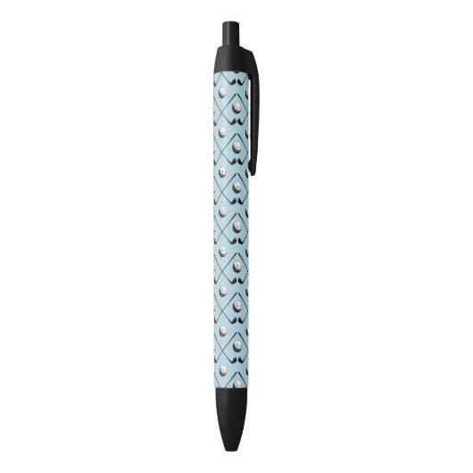 Golf Club Pattern Blue Zwarte Inkt Pen (Achterkant (Verticaal))