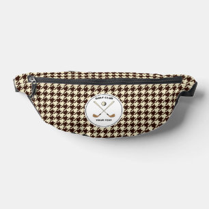 Golf Club personnalisé Golfer Brown Houndstooth