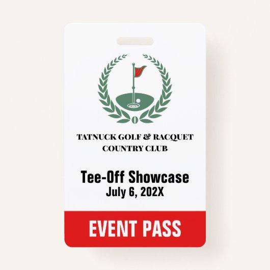Golf Club Special Tournament Event Pass Badge (Voorkant)
