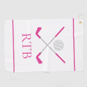 Golf Clubs en Ball-gepersonaliseerde Golfhanddoek (Horizontaal)