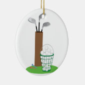 Golf Clubs Keramisch Ornament (Rechts)