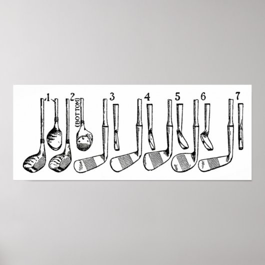 Golf Clubs Poster (Voorkant)