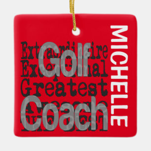 Golf Coach Extraordinaire CUSTOM Keramisch Ornament