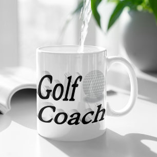 Golf Coach halve tekst Koffiekoffie Mok