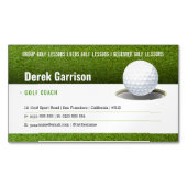 Golf Coach | Professionele Golf Instructor Lesson Magnetisch Visitekaartje (Voorkant)