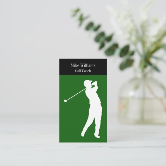 Golf Coach Theme Visitekaartjes (Staand voorkant)