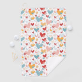 Golf Coeurs Abstraits motif serviette de bain (En situation)