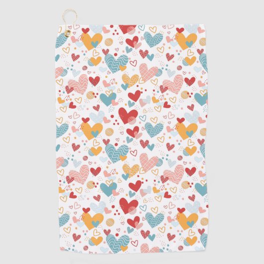 Golf Coeurs Abstraits motif serviette de bain (Devant)