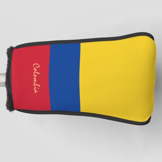 Golf Colombia en Colombiaanse vlag /Golf Clubs Hoe Golfheadcover (Voorkant)