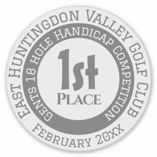 Golf Competition Prize Sticker (Devant)