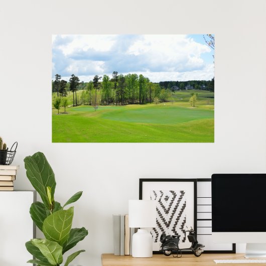 Golf Course Fairway Poster (Thuiskantoor)