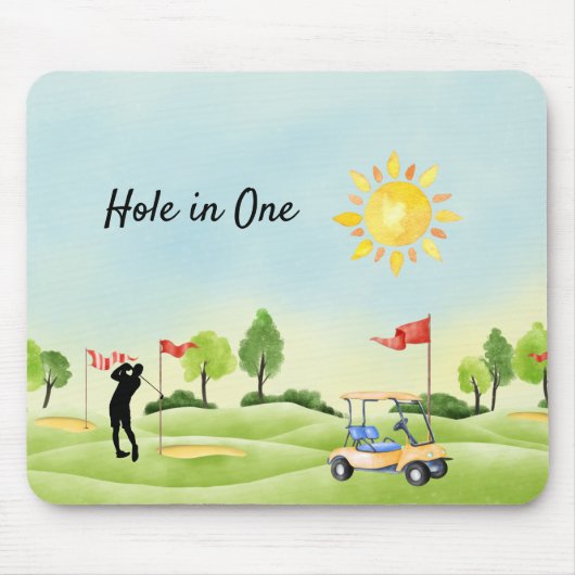 Golf Course Fun Mousepad Muismat (Voorkant)