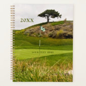 Golf Course Golfer Fotografie op maat Planner (Voorkant)