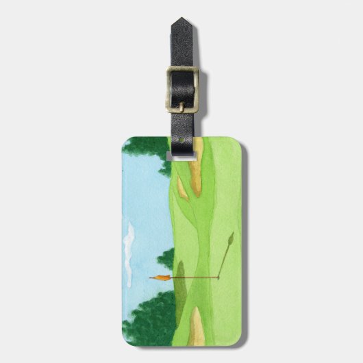 Golf Course Green Bagagelabel (Voorkant verticaal)