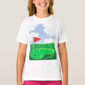 Golf Course Green Girls T-Shirt (Voorkant)