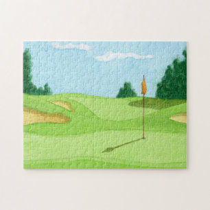 Golf Course Green Illustration Legpuzzel