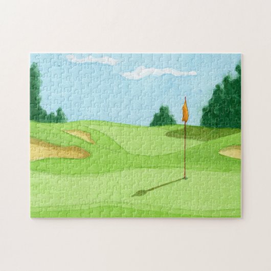 Golf Course Green Illustration Legpuzzel (Horizontaal)