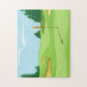 Golf Course Green Illustration Legpuzzel (Verticaal)
