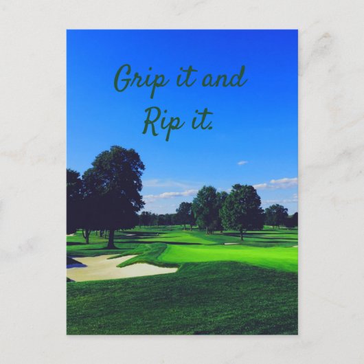 Golf Course Grip it and Rip it Briefkaart (Voorkant)