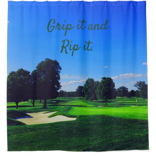 Golf Course Grip it and Rip it Douchegordijn (Voorkant)