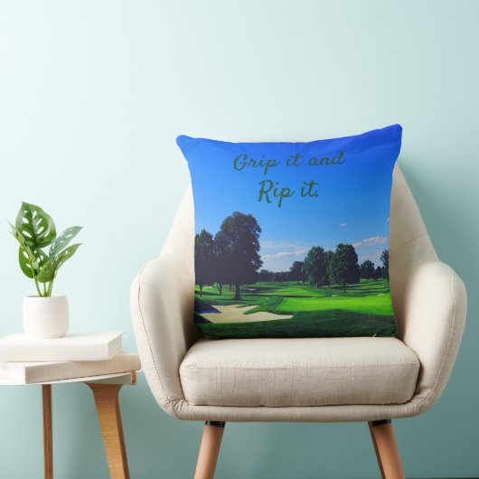 Golf Course Grip it and Rip it Kussen (Stoel)