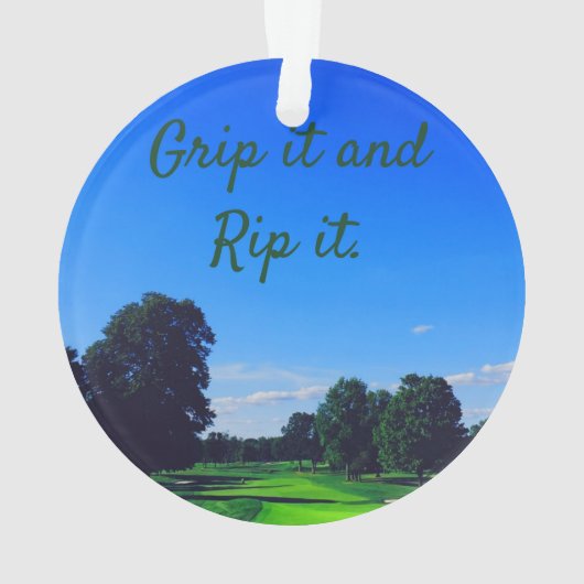 Golf Course Grip it and Rip it Ornament (achterkant)