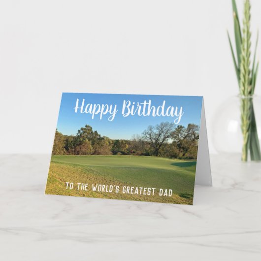 Golf Course Happy Birthday Foto gepersonaliseerd p Kaart (Voorkant)