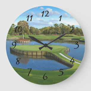 Golf Course Hole achtergrond Grote Klok