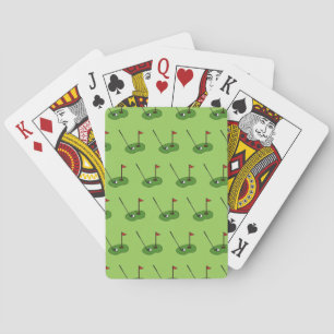 Golf Course Hole met Vlag Patroon Pokerkaarten
