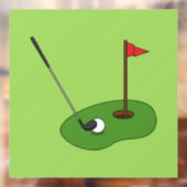 Golf Course Hole met vlag Raamsticker (Vel 2)