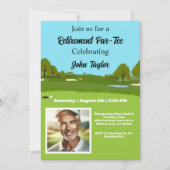 Golf Course Retirement Party Invitation with Photo (Devant)