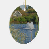 Golf Course vijver en fontein Keramisch Ornament (Rechts)